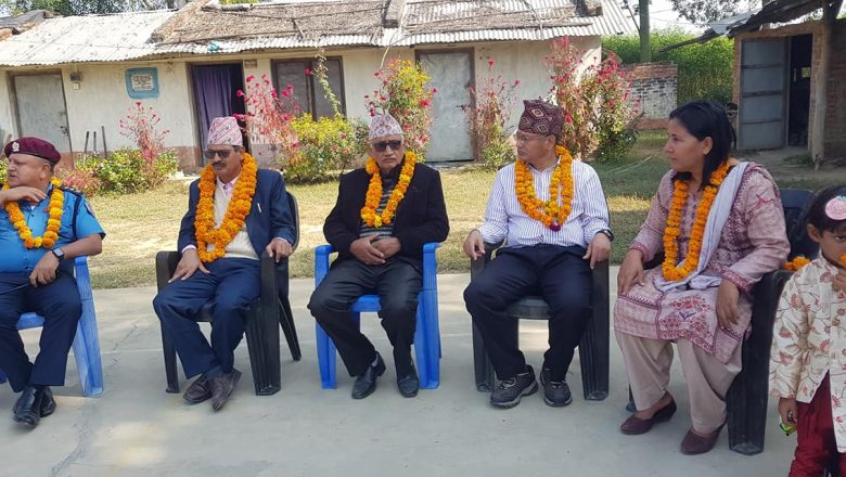 लुम्बिनी प्रदेशका आन्तरिक मामिला मन्त्री हिमालद्धारा नरैनापुर सीमानाको निरिक्षण