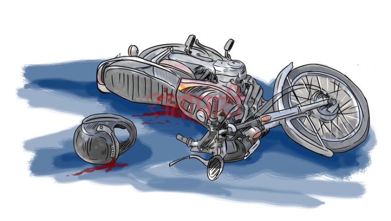 साेल्टीमाेडमा माेटरसाईकल दुर्घटना हुदाँ १ जनाकाे मृत्यु