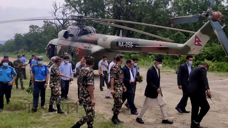 अन्तर्राष्ट्रिय विमानस्थलको अनुगमन गर्न देउवासहितको टोली बारामा