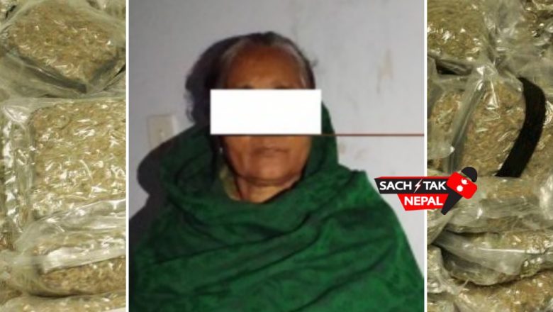गाउँमा गाँजाकाे बेचबिखन गर्ने एक वृद्ध महिला पक्राउ