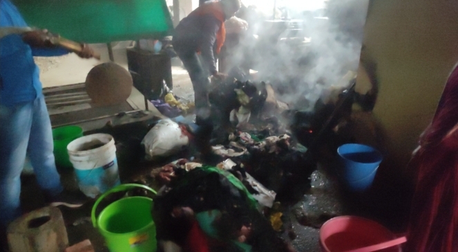 भानुचाेक स्थित निमार्णाधिन घरमा आगलागी