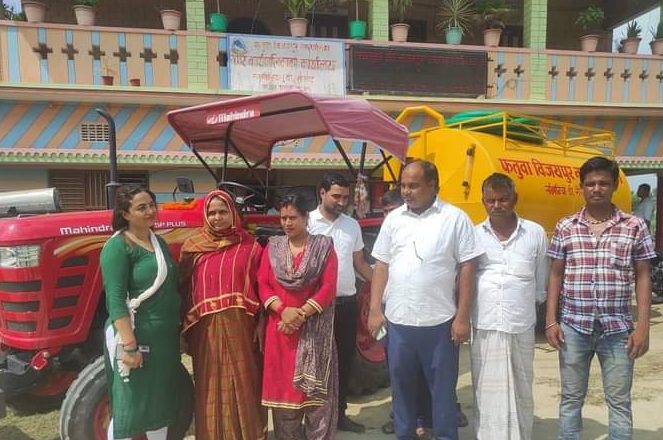 ट्याक्टर सहितकाे सेफ्टि ट्यांकी फतुवा विजयपुर नगरपालिकाद्वारा खरिद , अवैध शुल्कबाट स्थानीयलाई राहत